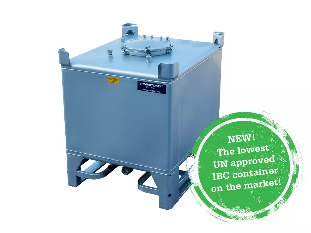 1000 L stainless steel IBC container for chemicals